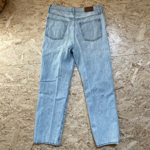 Madewell The Dadjean Blue Millman Wash Ripped Edition High Rise Straight Leg 27 - Picture 8 of 9